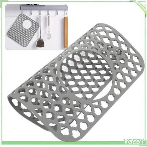 Protecteur d'évier - FAFEICY - Silicone - Antidérapant - Résistant à la chaleur - Pliable (1/5)