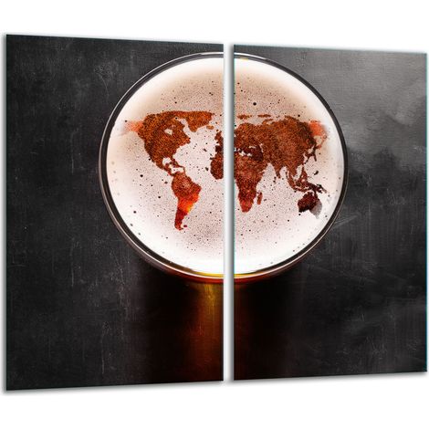 Glasscheidebrett 2x 30x52 Kaffee (1/5)