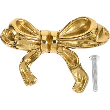 Poignées Goldbow : décoratives en forme d’arc pour commodes, finition or brossé, idéales les (1/5)