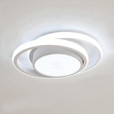 Plafonnier LED, Plafonnier Rond 32W, Plafonnier Moderne pour Couloir Chambre Salle de Bain Cuisine Salon, Blanc Froid, Longueur 27cm (1/5)