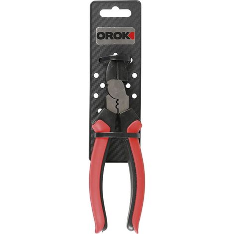 Pince coupante de côté - 7" - Longueur: 175 mm - Matière: Acier Carbone - Poignée en Plastique (PVC) - Couleur: Rouge et Noir - Taille: 7" 175mm - Coupe Nette - Utilisation Polyvalente (1/5)