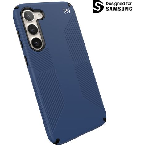 Funda antideslizante Speck Presidio2 Grip para Samsung Galaxy S23+ (Azul Costa/Negro) (1/5)