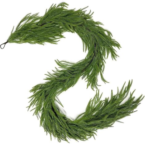 Guirlande Norfolk Pine - 183 cm - Décoration Artificielle Réaliste pour Noël - Pour Couronnes, DIY et Décor Intérieur - 1 Pièce (1/5)