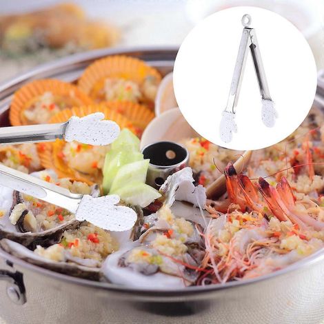 Pince de cuisine en acier inoxydable, compatible avec tous les usages culinaires (1 pièce) (1/4)