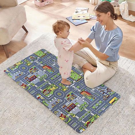 Tapis de sol antidérapant pour enfants, 50 x 80 cm, idéal pour la chambre d'enfant, la salle de jeux ou l'espace de jeux pour garçons et filles. (1/5)