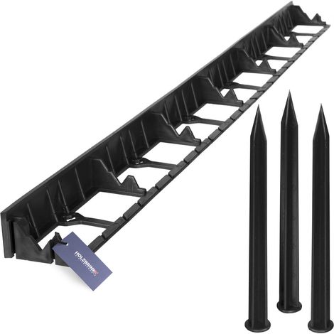 Bordure de pelouse en PVC 45 mm – Longueur 1 m – 3 ancrages de fixation – Résistante aux intempéries et flexible – Holzbrink (1/5)
