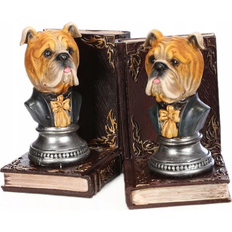 Set regalo di 2 fermalibri decorativi a forma di cane (1/5)