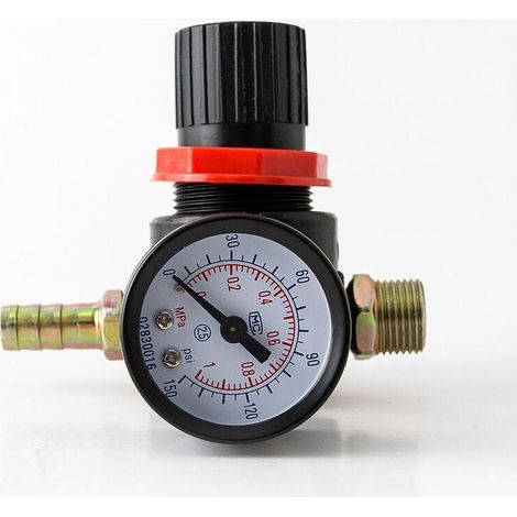 Manometer Regler Druckminderer Manometer Wasser Kompressor Meter Auto Ventil Zubehör (1/4)