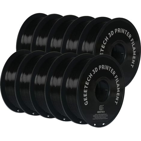 3D-Filament, biologisch abbaubar, seidenähnliche Oberfläche, PETG Schwarz 10Kg (1/2)