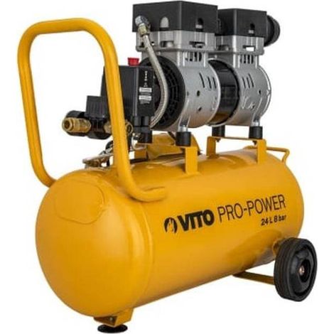 Compresseur Électrique Vertical 1CV 24L - Silencieux et Compact - Idéal pour Travaux de Bricolage - D-Work
