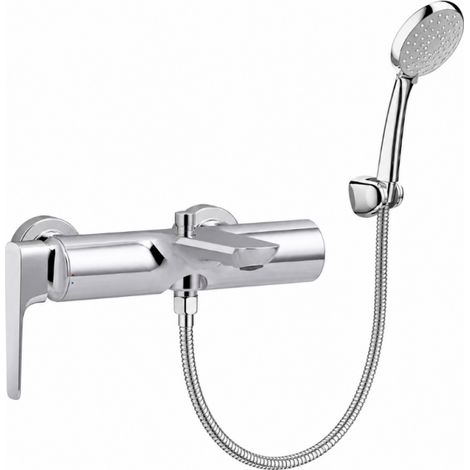 Grifo monomando de bañera JACOB DELAFON Aleo+ con ducha de mano y flexo (1/4)