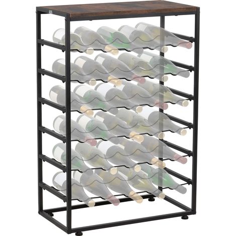 Rack à vin Zelsius pour 30 bouteilles de vin, casier à bouteilles avec étagère, support pour le vin