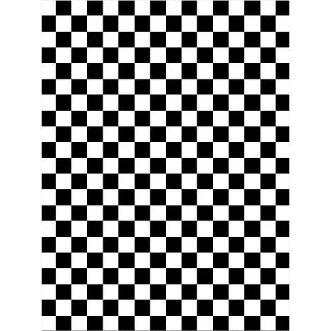 Tapis Personnalité Créative Tapis en Damier Salon Chambre Simple Tapis Quadrillé Noir Et Blanc Coussin De Canapé Carré Frais Tapis Décoratifs pour La Maison (Noir) (1/5)