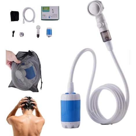 Douche de camping portable pompe de douche extérieure électrique rechargeable 2026 kit pommeau extérieur à jets multiples (1/5)