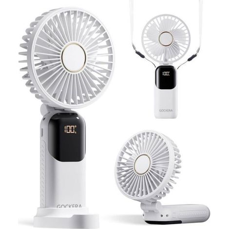 Ventilateur portable - F01 - 4200 mAh - 5 vitesses - Affichage numérique - Ultra silencieux (1/5)