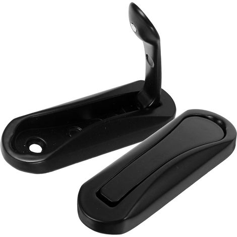 Crochets Pliables Invisibles Porte-serviettes et Porte-paquet en Alliage D'aluminium Noir Lot de 2, Élégance Discrète et Gain de Place pour Salle de Bain et Placard (1/5)