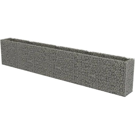 INLIFE Lit surélevé à gabion Acier galvanisé 540x50x100 cm (1/5)