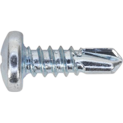 Sealey Self-Drilling Screw 4.2 x 13mm Pan Head Phillips Zinc Pack of 100 SDPH4213