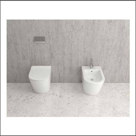 BIDET Installazione Filomuro - Ceramica - Mod. SORRENTO - Colore BIANCO (1/4)