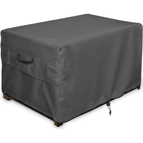 Patio Deck Box Housse de rangement pour banc de jardin - Housse de table rectangulaire d'extérieur imperméable 100 x 61 cm, noir (1/5)