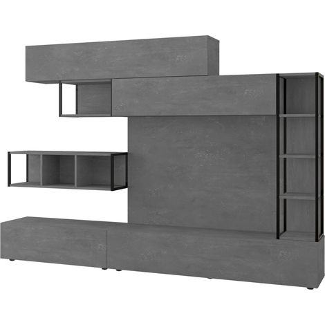 Parete attrezzata 260 cm porta tv grigio retrò - Dubai (1/5)