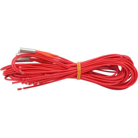 Cartouche Chauffante 3D 5 Pièces, Tige Extrudeuse Acier Inoxydable 12V 40W, Longueur 1M, Chauffe-buse Imprimante 3D (1/5)