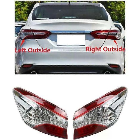 S'applique à Toyota Camry 2018 2019 2020 Feu arrière extérieur à LED halogène feu de recul feu de freinage feu de brouillard (Halogène-Extérieur-R) (1/5)