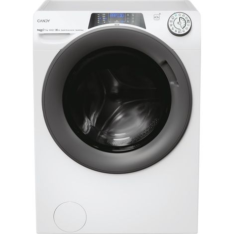 Candy – Lave-linge hublot 9 kg – Vitesse d'essorage 1400 trs/min – Classe énergétique A – Mix Power System pour lavage efficace
