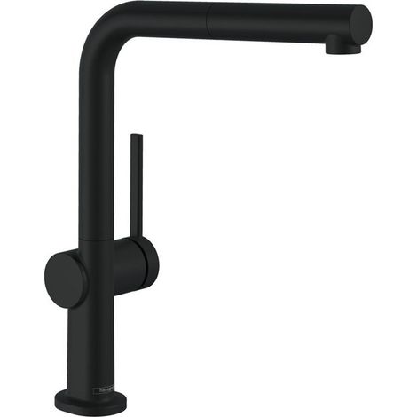 mitigeur de cuisine 270,avec douchette extractible 1 jet noir mat