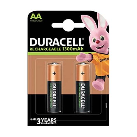 PILA STILO AA RICARICABILE DURACELL - VOLT 1,2 MAH 1300 CF=PZ 2- 10 confezioni