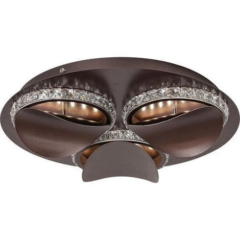 Plafonnier LED 18W 38cm bronze cristal Capriana Rabalux