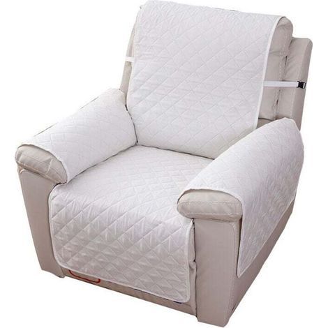 Housse de Fauteuil Relax Extensible et Imperméable Beige 55x200 cm Protection Totale pour Siège Inclinable (1/5)