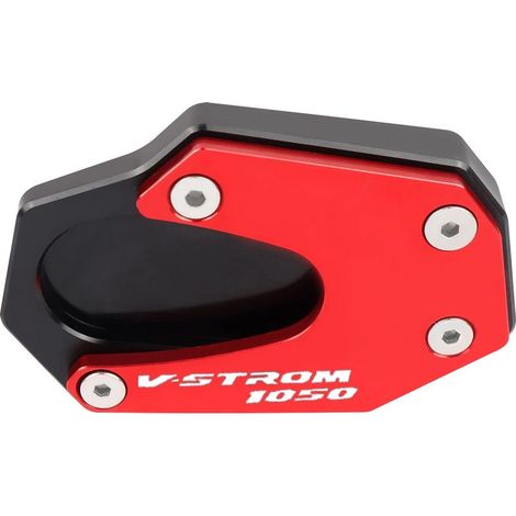 (Rouge) Compatible avec la béquille SUZUKI DL1050 V-Strom 1050 Vstrom DL 1050 XT DL1050XT 2020-2023 - Plaque de support d'extension de béquille latérale CNC maxpower (1/4)