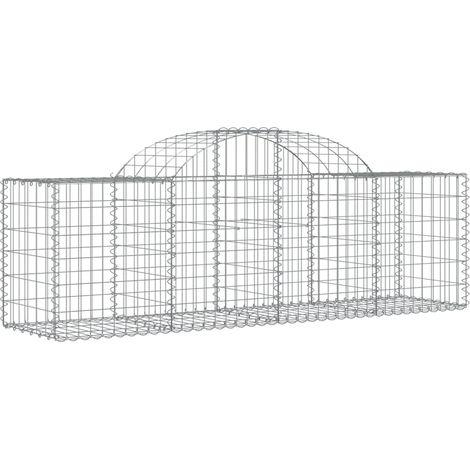 Maison Exclusive - Gabione mit Hochbogen 200x50x60/80 cm Verzinkt
