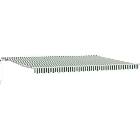 Maison Exclusive - Tettuccio Elettrico Retrattile Verde e Bianco 500 × 300 cm