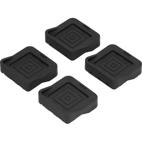 Lot de 4 patins en caoutchouc anti-vibrations pour surélever un appareil électroménager (machine à laver, table, meuble). (1/5)