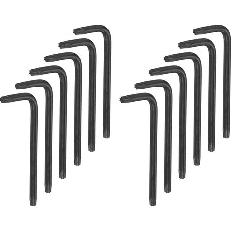 12 Pcs T15 Sécurité Anti Sabotage Torx Étoile Clé À Bits Noir (1/5)