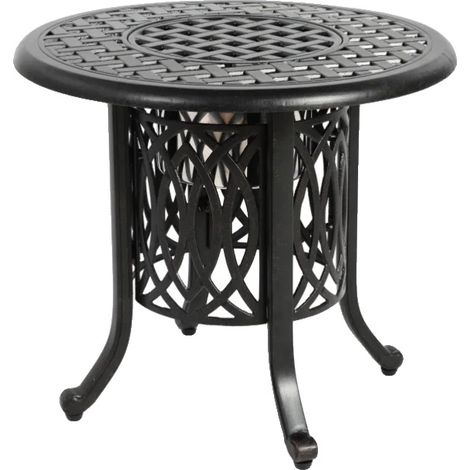 Mesa de exterior, cubitera, patas ajustables, color negro. (1/2)