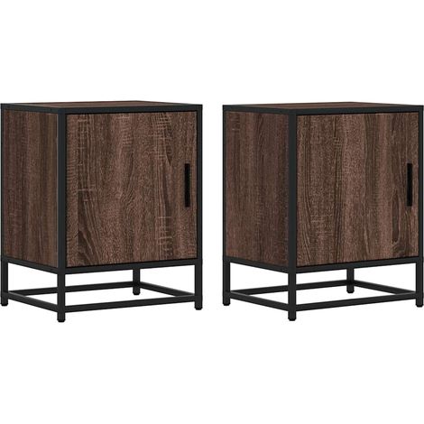 Maison Exclusive - Nachttische 2 Stk. Braun Eichen-Optik Holzwerk