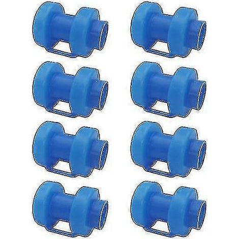 Ensemble de 8 embouts de poteaux de trampoline pour poteaux de filet de trampoline de 25 mm, particulièrement robustes, embouts résistants aux intempéries, pièce de rechange pour filet de sécurité ( (1/5)
