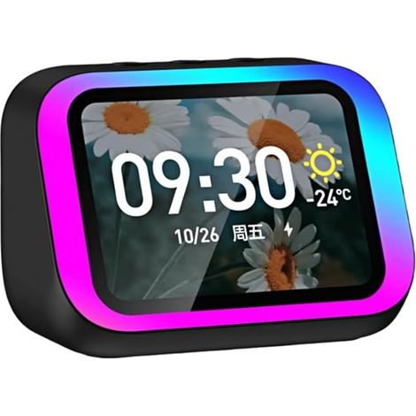 Smarte Bluetooth-Uhr mit großem Display und Temperaturanzeige für Schlafzimmer und Büro – Schwarz (1/5)