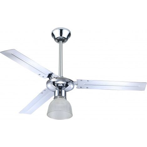 ZEPHIR ZEPHIR Ventilateur de plafond 3 pales chromé. Tlc 122cm