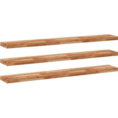 Maison Exclusive - Schweberegale 3 Stk. 140x20x4 cm Massivholz Ak