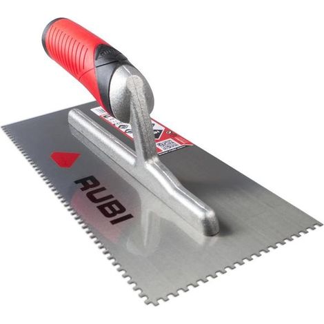 Peine de Pegamento de 28 cm Dientes Cuadrados 3x3 Mango Rubiflex - Rubi