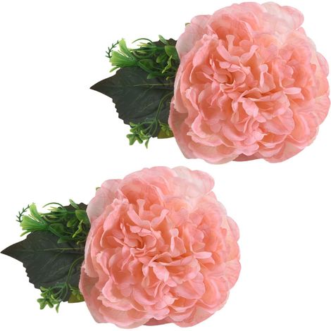 Embrasse de rideau en tissu avec motif pivoines - Pour décoration de fenêtre - Réglable