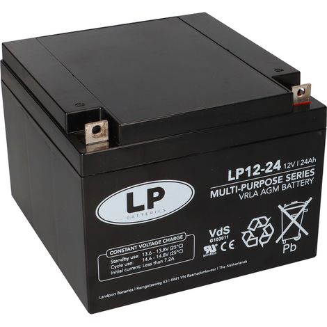 Landport Bleiakku 12V 24Ah AGM Batterie NSA LP12-24 T3 VdS (1/5)