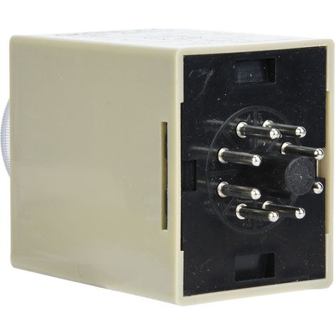 Relais temporisé 30s 8 broches minuterie rail DIN 35mm pour automatisme industriel 12V DC (1/5)