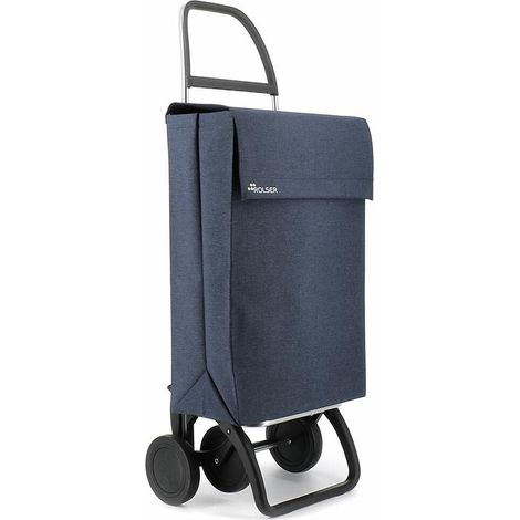 Rolser Jean Tweed Einkaufswagen faltbar dunkelblau 43 L