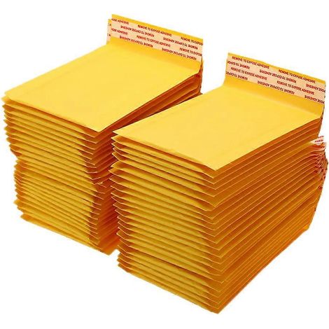 Lot de 100 enveloppes matelassées en papier kraft épais à bulles (1/5)