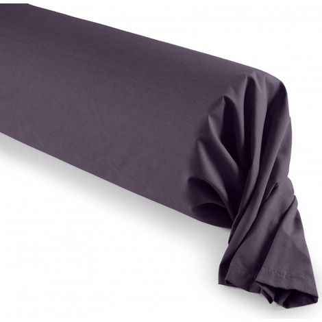 Taie de traversin 45 x 185 cm / 100% coton 57 fils/cm² - prune